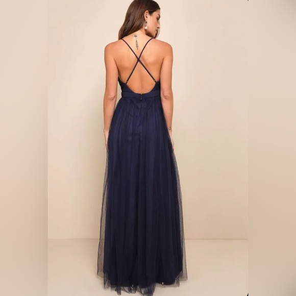 Lulus navy blue maxi dress - Picture 4 of 4